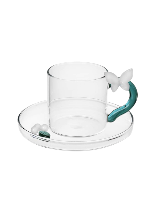 Coffee Cup W/Saucer Butterfly - Ichendorf
