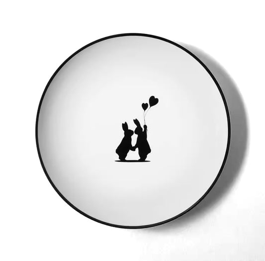 Lovestruck Rabbit Plate