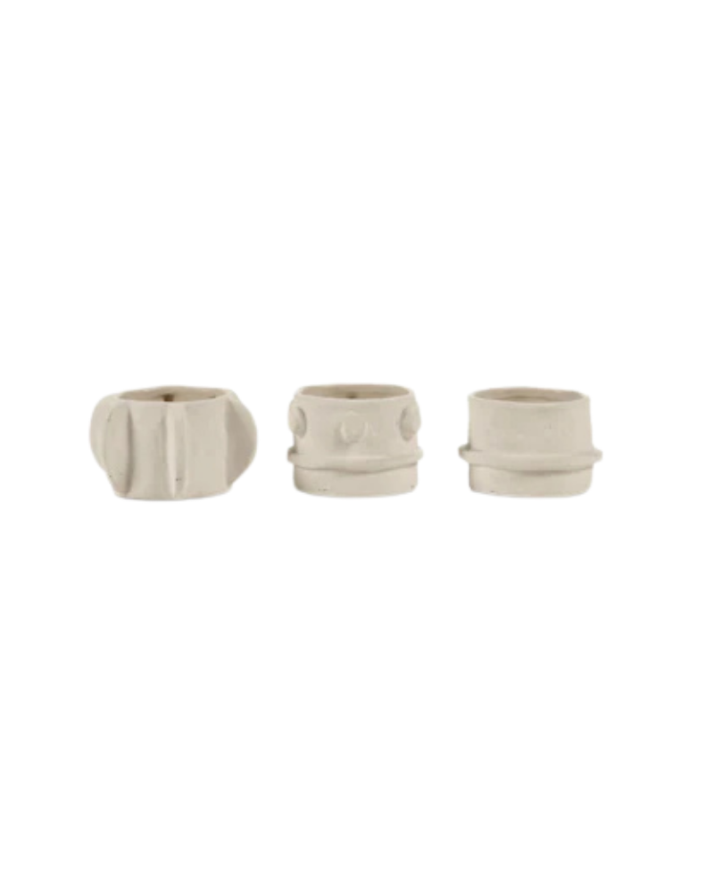 Tealight Holder Ass 3 Beige Molly
