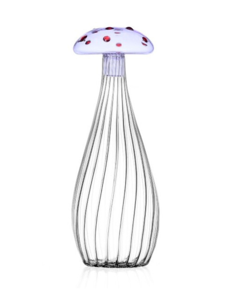 Bottle Purple Mushroom With Red Dots