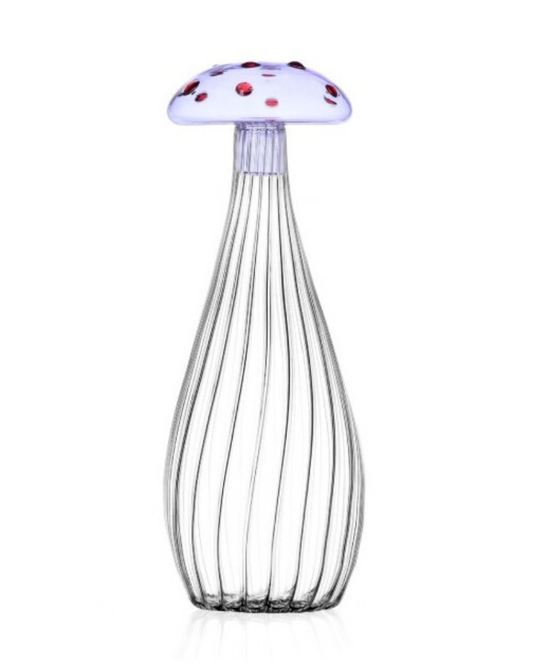 Bottle Purple Mushroom With Red Dots