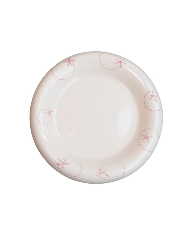 Cloud Pillow Plates Tattoed: Tomato Red