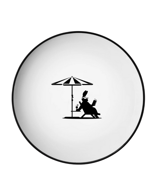 Lounging Rabbit Plate